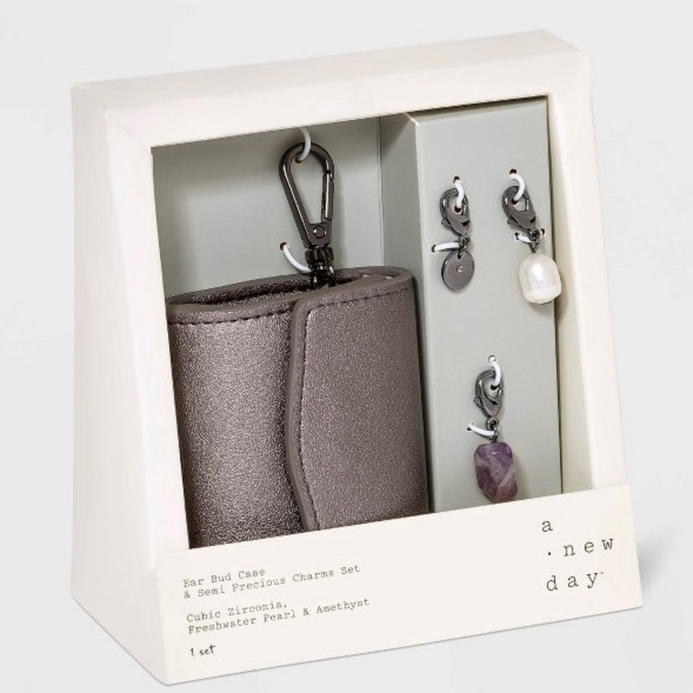 Grey headphone and coin purse case